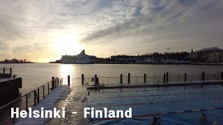 Helsinki  Finland Christmas markets Allas Sea pool [upl. by Anairad]