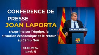 Conférence de presse Joan Laporta sur la situation du Barça [upl. by Lamak]