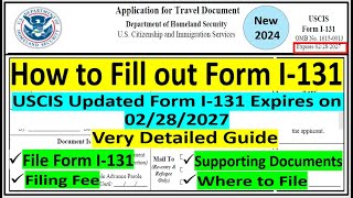 Form I131Application for Travel Document  Advance Parole for Adjustment of Status I485 [upl. by Carrol]