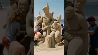 sandskulpturenSand sculpturesshortsvideo [upl. by Ayotyal]