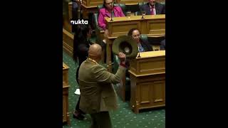 Haka Protest Disrupts New Zealand Parliament Over Controversial Bill  Nukta [upl. by Annnora]