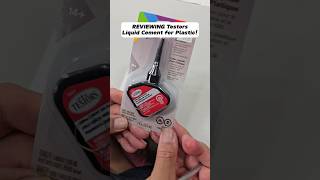 REVIEWING Testors Liquid Cement for Plastic modeltrains crafts hobby miniature shorts review [upl. by Obla]