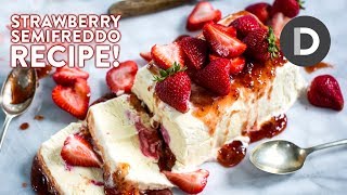 How to make Strawberry Semifreddo [upl. by Airtemed]