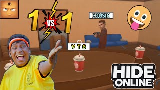 1 vs 1 with my cousin 🤣Hide online funny gameplayOn vtg [upl. by Aninaj]