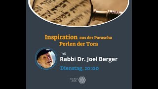 quotInspiration Perlen der Toraquot mit Rabbiner Joel Berger 19112024 [upl. by Laerdna]