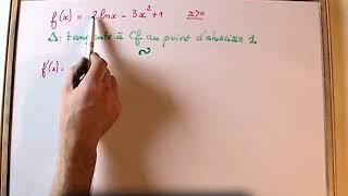 Equation de tangente  fonction logarithme népérien [upl. by Nylyaj]