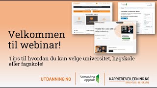 Tips til hvordan du kan velge universitet høgskole eller fagskole [upl. by Enirehtacyram815]