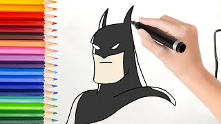 How to draw batman cartoon [upl. by Yerffe]