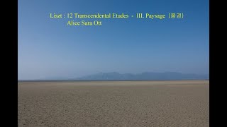 Liszt  12 Transcendental Etudes  III Paysage [upl. by Alo155]