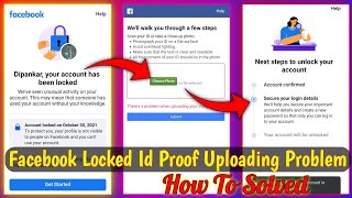 Facebook Account Locked Identity Uploading Problem  Confirm Your Identity Upload Problem [upl. by Gnilyarg249]