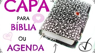 CAPA PARA BÍBLIA EM TECIDO COM BOLSO E ZÍPER PAP Atelier Costurando Comigo [upl. by Ennalorac]