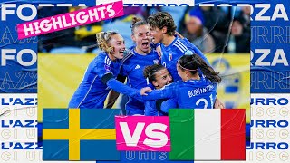 Highlights SveziaItalia 11  Femminile  UEFA Women’s Nations League [upl. by Otinauj]