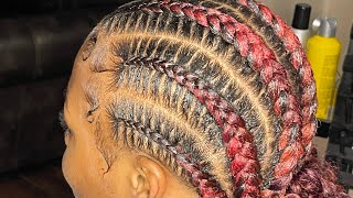 How to do 6 feedin stitch braids [upl. by Allene993]