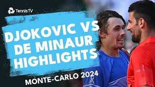 Novak Djokovic vs Alex De Minaur QuarterFinal Highlights  Monte Carlo 2024 [upl. by Gemmell]