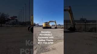 Komatsu Street Rubber Track Excavator for Rent Komatsu heavyequipment PC138USLC excavator [upl. by Karole]