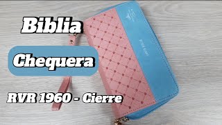 Biblia RVR 1960 Chequera AzulRosa Cierre [upl. by Llebanna]