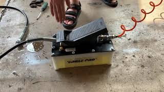 Auto body frame machine foot air pump not working 00 [upl. by Jerrol840]