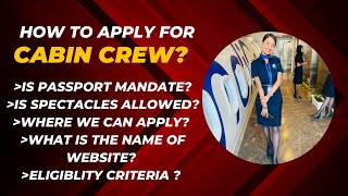 HOW TO APPLY FOR CABIN CREW WHERE TO APPLY FOR CABIN CREW aviation cabincrew flight airhostess [upl. by Melan]