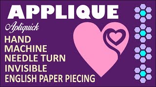 How to  Patchwork Applique Needle Turn Hand amp Invisible [upl. by Aelc897]