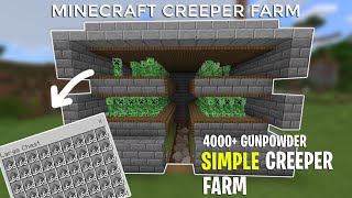 How to Make Creeper Farm in Minecraft Bedrock 118 Infinite Gunpowder Farm [upl. by Francis]