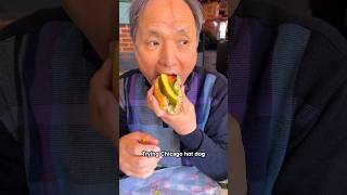 Korean Parents try Chicago Hot dogs and Italian Beef for the First Time chicago chicagofood [upl. by Ahcirt227]