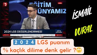 2024 LGS Puanım  kaçlık dilime denk gelir‼️ lgs2024 lgstercih 2024lgs ismailvural tcmeb [upl. by Yrrek]