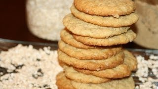 Biscuits Tendres à lAvoine Sans Beurre  Chewy Oatmeal Cookies  تحضير كوكيز الشوفان [upl. by Eniarda223]