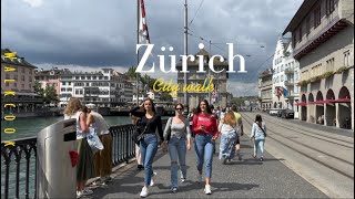 Zurich city walk in summer ☀️😎 Switzerland 🇨🇭 2023 4K HDR 60fps walkcook travel switzerland [upl. by Trinidad]