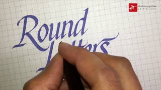 Easy to Learn Calligraphy Round Letters for Beginners Tutorial  Chaitanya Gokhale Calligraphy [upl. by Obe]