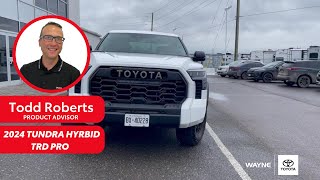 2024 Tundra TRD Pro Walk Around with Todd Roberts at Wayne Toyota Thunder Bay [upl. by Fiertz50]