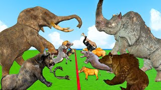 Prehistoric Mammals vs Modern Mammals Size Comparison Rhino Vs Elephant Animal Epic Battle [upl. by Emmanuel]