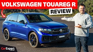 2024 Volkswagen Touareg R inc 0100 amp braking review Performance SUV bargain [upl. by Aisatal]