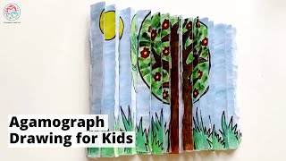 Agamograph Drawing for Kids  Season Art [upl. by Eliason]