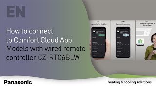 EN – How to connect to Comfort Cloud App Models with wired remote controller CZRTC6BLW [upl. by Cocke]