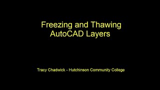 Freezing and Thawing Layers in AutoCAD [upl. by Kelula805]