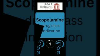 Scopolamine usmle flashcards pharmacy pharmacology [upl. by Namso]