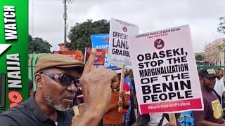 11924Oba Of Benin  Gov Obaseki  Protest Currently Going On In Benin City By Concerned Edolites [upl. by Abita]