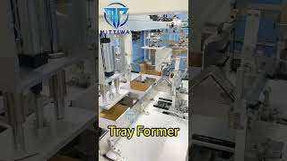 Tray Erector White Cardboard Box Folding Machine Electrical Parts Box Folding Machine [upl. by Klaus]