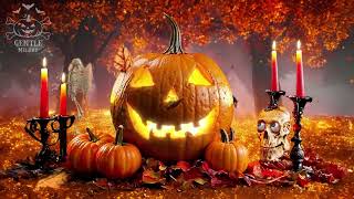 Relaxing Halloween Music 🎃 Dark Spooky Sounds with Pumpkin Jack O Lanterns  Halloween Ambience [upl. by Osmo]