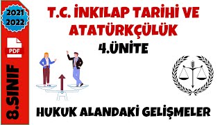 8SINIF İNKILAP TARİHİ 4ÜNİTE HUKUK ALANINDAKİ GELİŞMELER [upl. by Hudson]