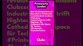 Printworks London techno clubs electronicmusic shortsviral printworks londontechno [upl. by Halyhs]