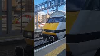 from London Kings Cross to leeds class 91119 and 82225 1 tonetraintrainspotting [upl. by Arbrab]