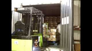 20131016 TRAILER UNLOAD DEANS SERVICES OAKLAND CA [upl. by Airehs444]