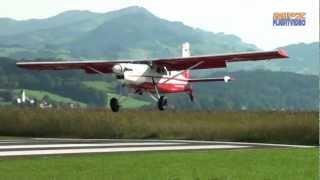 ✈ Nice short Takeoff  STOL Pilatus Porter PC6  Patrouille Suisse at WangenLachen [upl. by Ecyak989]