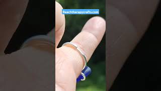 Cobalt Blue Sea Glass Ring w adjustable band One Size Fits All SeaGlass SeaGlassRing [upl. by Gilmore]