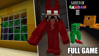 Garten of Banban 3 In Minecraft Map Full Gameplay [upl. by Atniuq426]