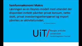 Utvidet multiplikatormodell med utlandet [upl. by Oelak412]