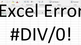 Excel Error DIV0 How to solve Excel error formula DIV0 [upl. by Adolpho]