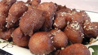 GREEK LOUKOUMADES  HONEY PUFFS WITH YEAST  STAVROS KITCHEN  GREEK CUISINE [upl. by Theressa]