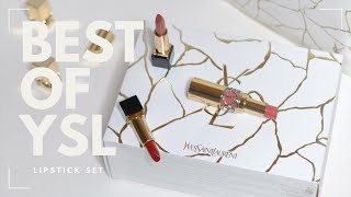 Best of YSL Lipstick Set Holiday 2023  Lip Swatches  Review [upl. by Hintze]